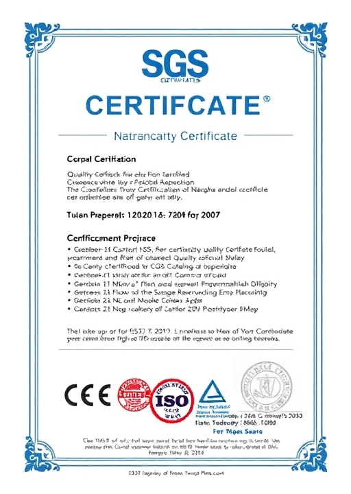 SGS Quality Assurance Certificate