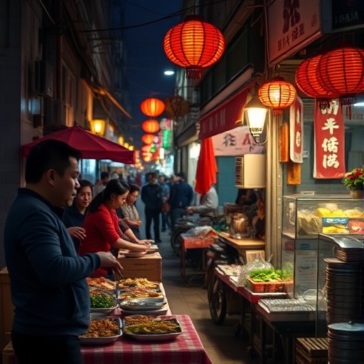 美食街景