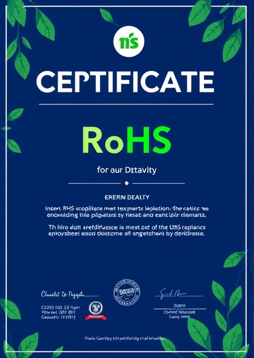RoHS Environmental Standards Certificate
